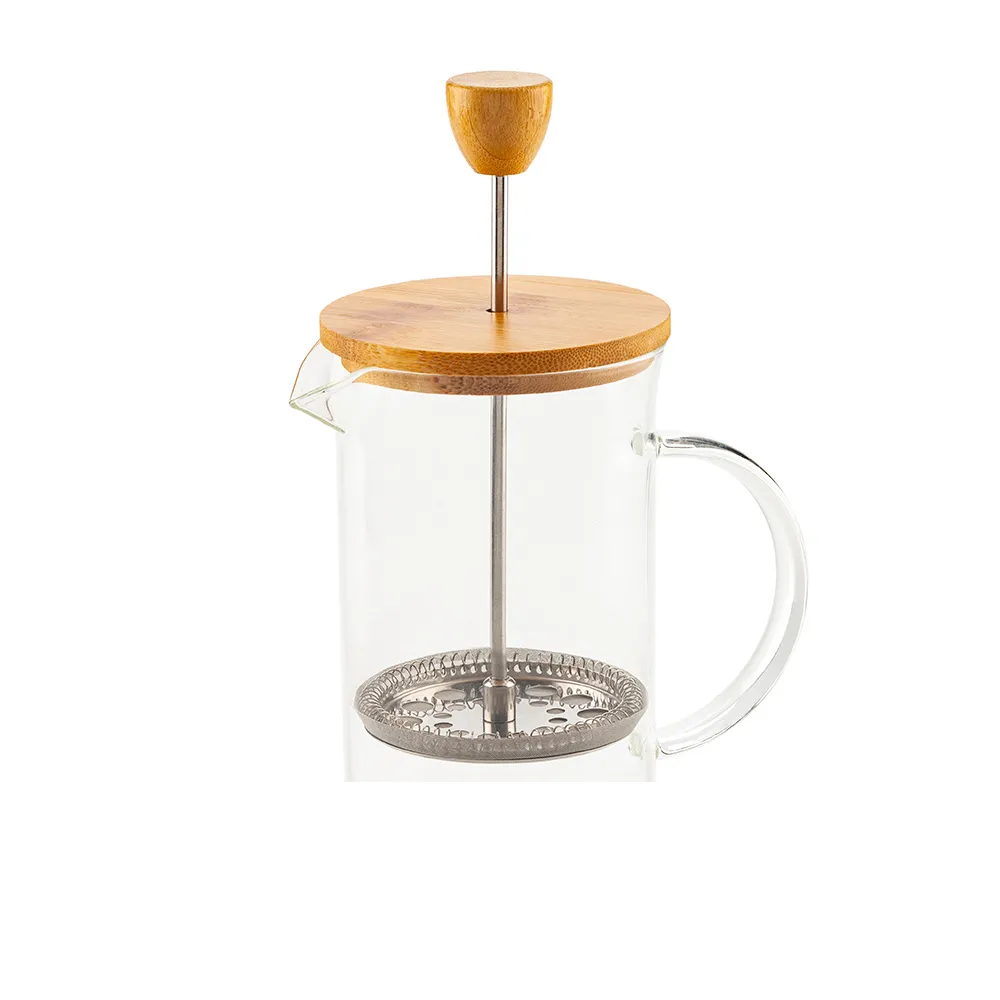 Cafetera en Vidrio y Bambú 600 ml