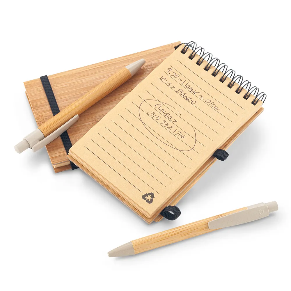 Libreta con Bolígrafo Bamboo
