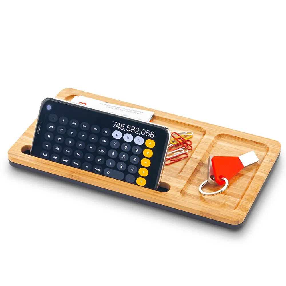 Organizador de Escritorio Bamboo con Cargador