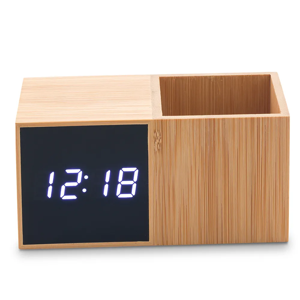 Reloj con Portabolígrafo Bamboo