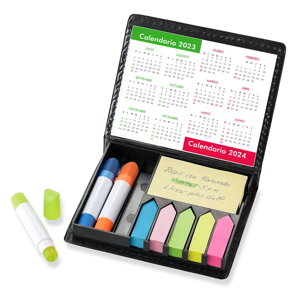 Set de Escritorio en PU Stickies y Resaltadores Mágicos